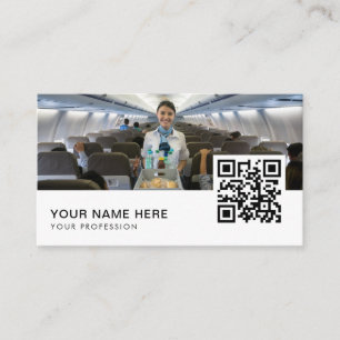 Carte De Visite code QR de l'agent de bord