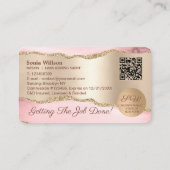 Carte De Visite Code QR de l'agent de notaire mobile élégant et de (Dos)