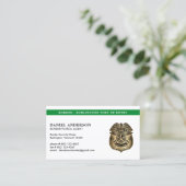 Carte De Visite Code QR de l'agent de patrouille frontalière de la (Debout devant)