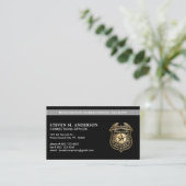 Carte De Visite Code QR de l'agent de police correctionnel personn (Debout devant)