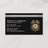 Carte De Visite Code QR de l'agent de police correctionnel personn (Devant)