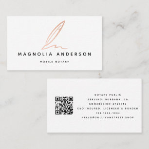 Carte De Visite Code QR de l'agent de signature publique notaire R