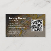 Carte De Visite Code QR de l'agent de voyage (Devant)