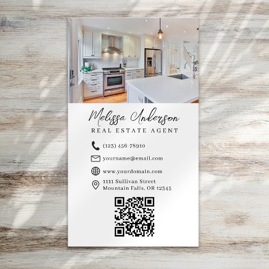Carte De Visite Code QR de l'agent immobilier