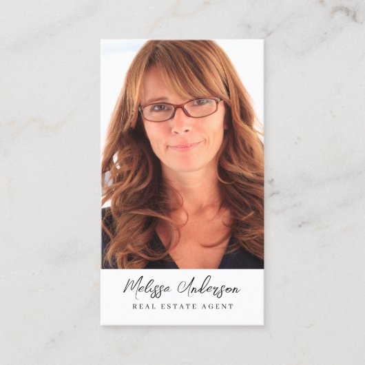 Carte De Visite Code QR de l'agent immobilier (Devant)