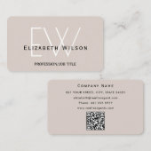 Carte De Visite Code QR de l'agent immobilier boho élégant moderne (Devant / Derrière)