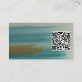 Carte De Visite Code QR de l'agent immobilier d'art abstrait de Sa (Dos)