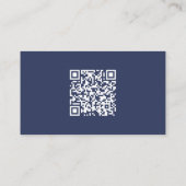 Carte De Visite Code QR de l'agent immobilier de la marine moderne (Dos)