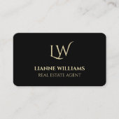 Carte De Visite Code QR de l'agent immobilier juridique à monogram (Devant)