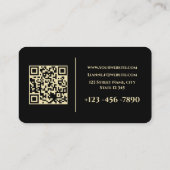 Carte De Visite Code QR de l'agent immobilier juridique à monogram (Dos)