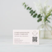 Carte De Visite Code QR de l'aide professionnelle aux seniors (Debout devant)