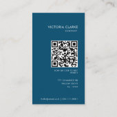 Carte De Visite Code Qr de l'arc gris clair bleu vertical du consu (Dos)
