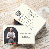 Carte De Visite Code QR de l'arche photo du chef privé