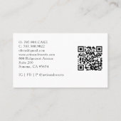 Carte De Visite Code QR de l'artisan boulanger pâtissier traiteur (Dos)