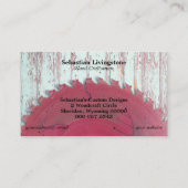 Carte De Visite Code QR de l'artisan de scie circulaire rustique (Devant)