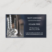 Carte De Visite Code QR de l'artisan professionnel moderne (Dos)