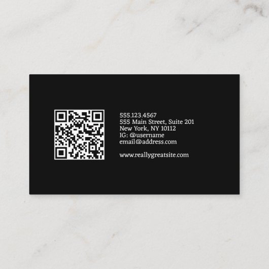 Carte De Visite Code QR de l'artiste de tatouage déplaisant (Dos)