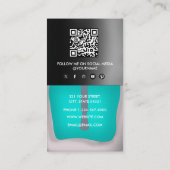 Carte De Visite Code QR de l'artiste en ongles Manucure Pédicure B (Dos)