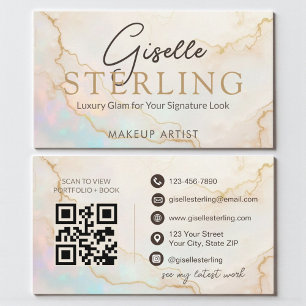 Carte De Visite Code QR de l'artiste maquilleuse Opal Stone