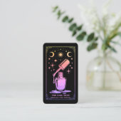Carte De Visite Code QR de l'artiste ongulaire Rainbow Retro Celes (Debout devant)