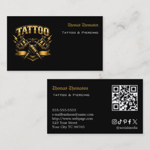 Carte De Visite Code QR de l'artiste tatoueur
