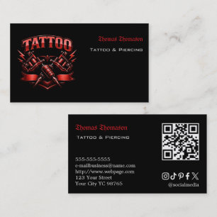 Carte De Visite Code QR de l'artiste tatoueur