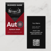 Carte De Visite Code qr de lavage de voiture mobile Détail de pres (Devant / Derrière)