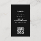 Carte De Visite Code qr de lavage de voiture mobile Détail de pres (Dos)