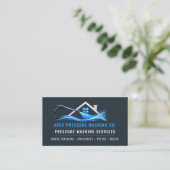 Carte De Visite Code QR de lavage sous pression Services professio (Debout devant)