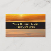 Carte De Visite Code QR de l'église du pasteur Reflet de coucher d (Devant)