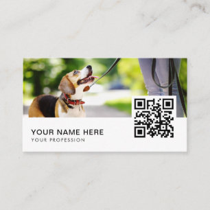 Carte De Visite code QR de l'éleveur de chiens