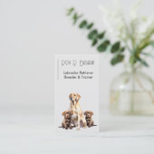 Carte De Visite Code QR de l'éleveur de chiens - Labrador Retrieve (Debout devant)