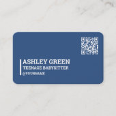 Carte De Visite Code QR de l'émetteur adolescent (Devant)