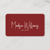 Carte De Visite Code QR de l'entraîneur à vie minimale moderne | M (Devant)