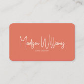 Carte De Visite Code QR de l'entraîneur à vie minimale moderne | T (Devant)