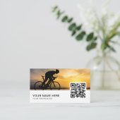 Carte De Visite code QR de l'entraîneur personnel (Debout devant)