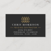 Carte De Visite Code QR de l'entrepreneur en clôture (Devant)