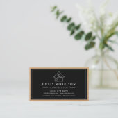 Carte De Visite Code QR de l'entrepreneur en construction en bois (Debout devant)
