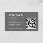 Carte De Visite Code QR de l'entreprise de biens immobiliers en ce (Dos)