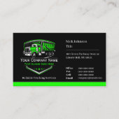Carte De Visite Code QR de l'entreprise de camionnage professionne (Devant)