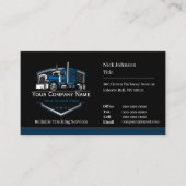 Carte De Visite Code QR de l'entreprise de camionnage professionne (Devant)