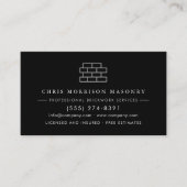 Carte De Visite Code QR de l'entreprise de maçonnerie de briques M (Devant)