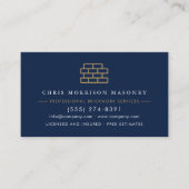 Carte De Visite Code QR de l'entreprise de maçonnerie de pierre (Devant)