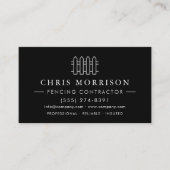 Carte De Visite Code QR de l'entreprise de services de clôture (Devant)