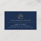 Carte De Visite Code QR de l'entreprise de toiture de luxe (Devant)