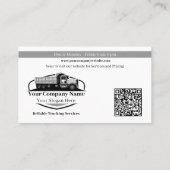 Carte De Visite Code QR de l'entreprise de transport professionnel (Dos)