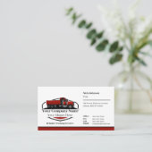 Carte De Visite Code QR de l'entreprise professionnelle de camionn (Debout devant)