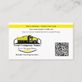 Carte De Visite Code QR de l'entreprise professionnelle de camionn (Dos)