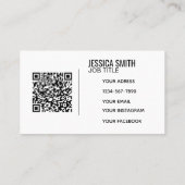 Carte De Visite Code QR de l'entreprise professionnelle minimalist (Dos)
