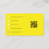 Carte De Visite Code QR de l'événement de ballons iridescents fonc (Dos)